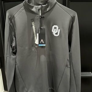 Antigua Men's Gray OU Quarter-Zip Jacket